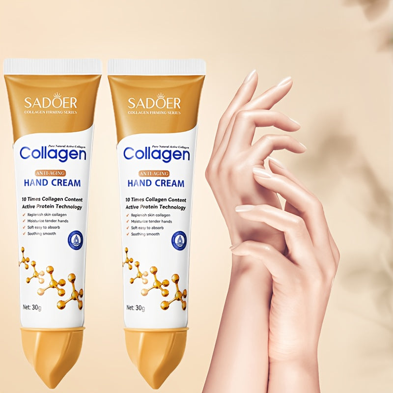 Huin Skincare Collagen Hand Cream – Deep Hydration & Youthful Glow for Every Skin Tone, Hypoallergenic Moisture Care for Autumn & Winter (1/3pcs Set)