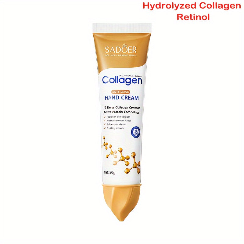 Huin Skincare Collagen Hand Cream – Deep Hydration & Youthful Glow for Every Skin Tone, Hypoallergenic Moisture Care for Autumn & Winter (1/3pcs Set)